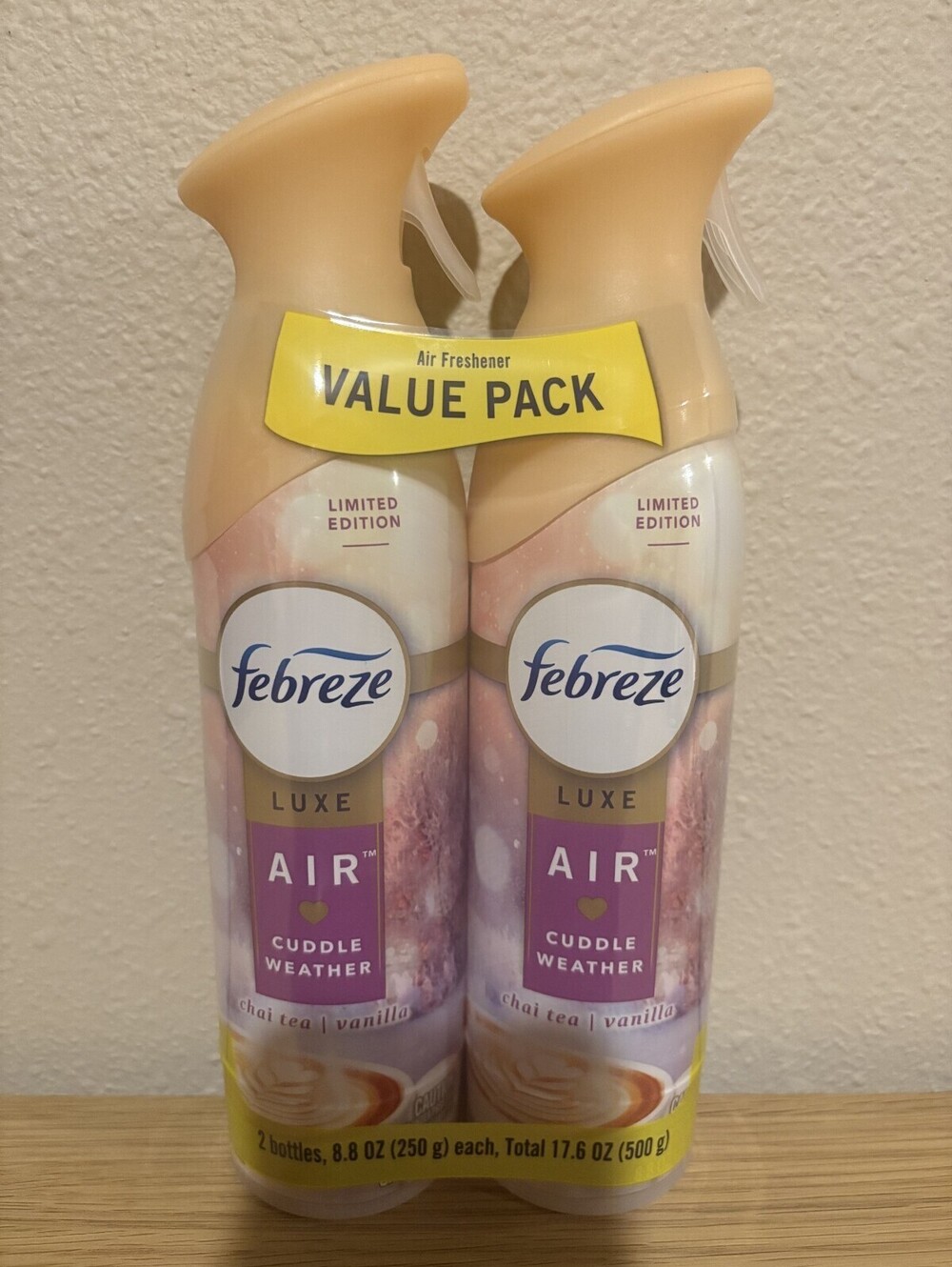 Febreze Luxe Air Cuddle Weather Chai Tea Vanilla Spray Limited Edition